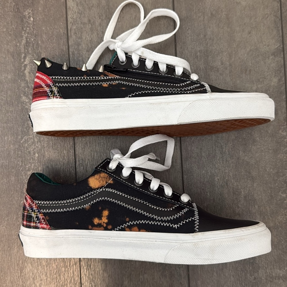 NEW! Vans Old Skopl Zip Tartan Daze Spike Sneakers, unisex. Mens 6, Womans 7.5 - Picture 8 of 16